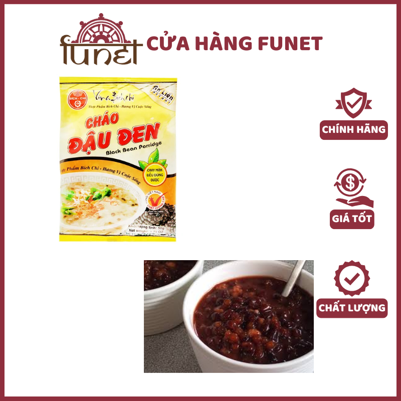 Cháo Đậu Đen Ăn Liền Bích Chi – Combo 10 Gói x 50g - Ảnh 3
