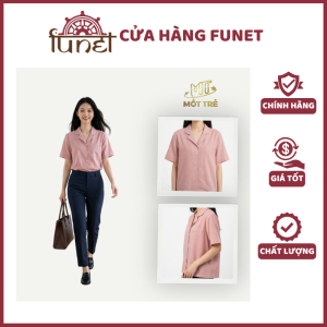 Áo Sơ Mi Nữ Mốt Trẻ Cổ V Linen Tay Ngắn – Form Rộng Mềm Mịn Thoáng Mát
